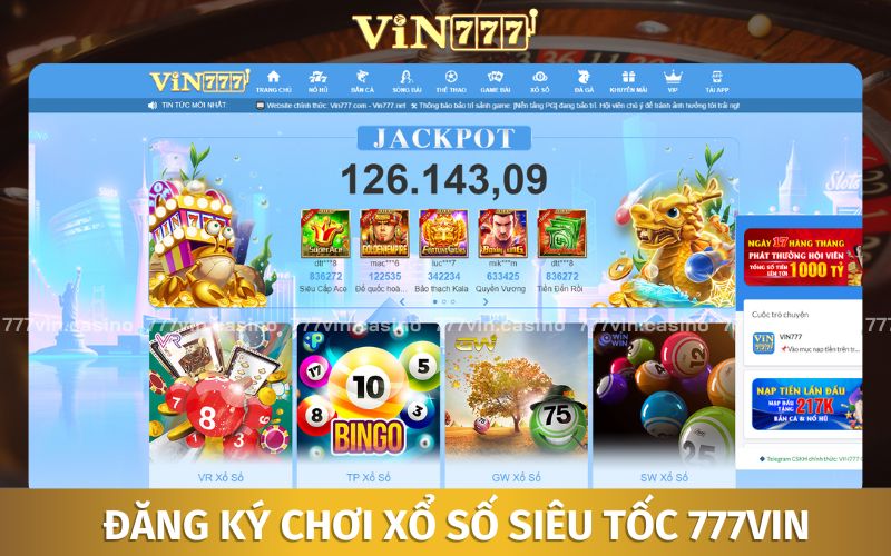 4 bước đăng ký xổ số siêu tốc 777VIN trải nghiệm cực dễ