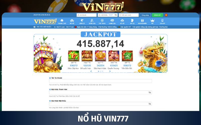 Nổ hũ club đổi thưởng uy tín tại nhà cái VIN777