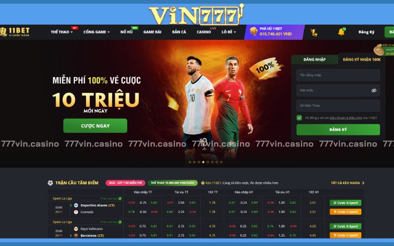 11BET - Cái tên quen thuộc của nhiều cược thủ Esports