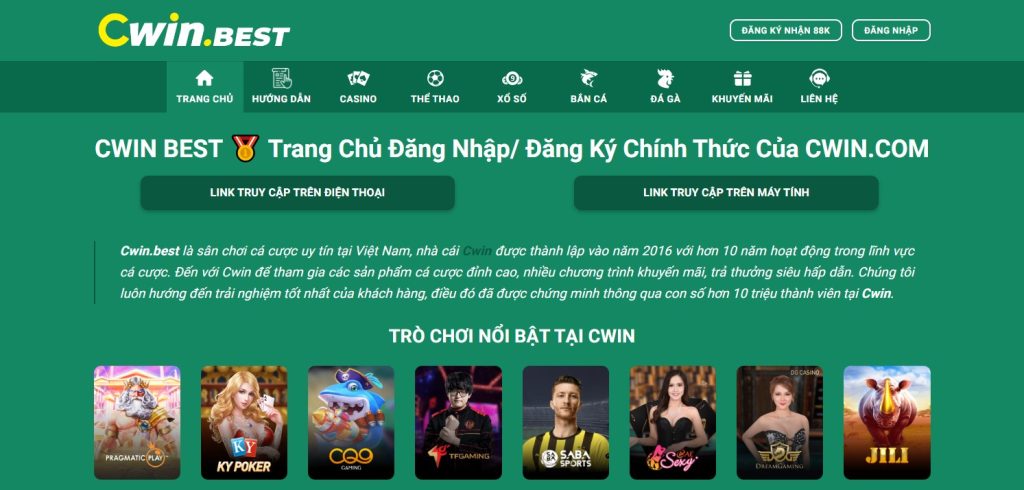 Cwin mang đến nhiều trải nghiệm giải trí cá cược tuyệt vời cho khách hàng