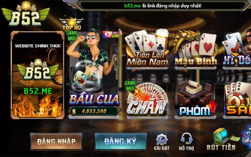 Khám phá loạt game bài bom tấn của B52